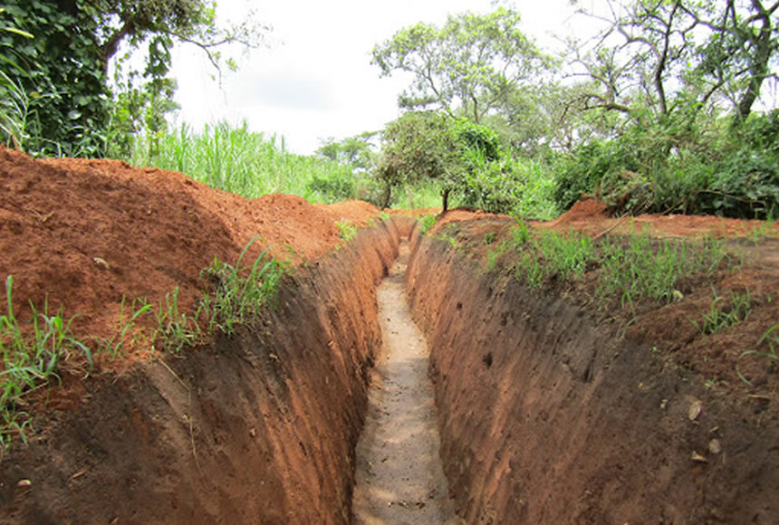 Trenches in Murchison Falls National Park